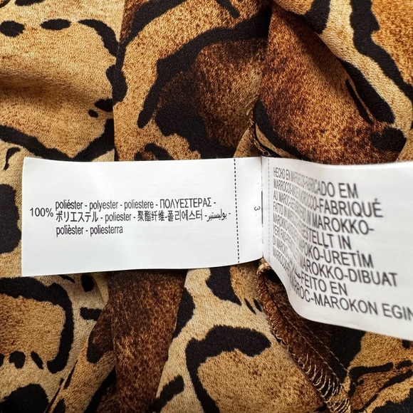 🐆 ZARA Ruffled Animal Print Blouse | Size S | New - Picture 4 of 5